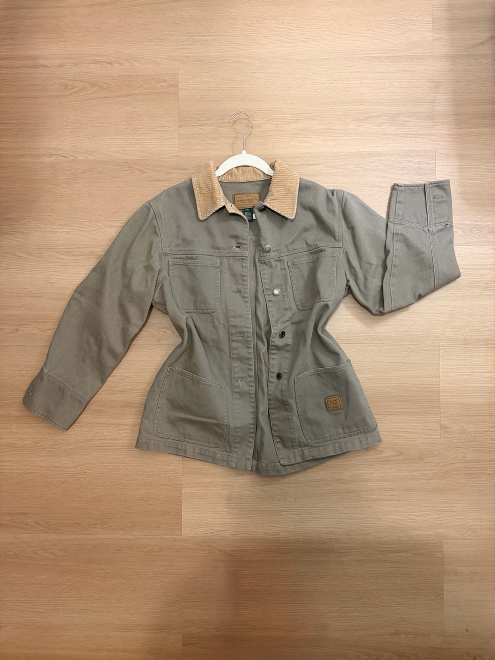 Polo by Ralph Lauren Olive Utility Jacket with Tan Corduroy Collar